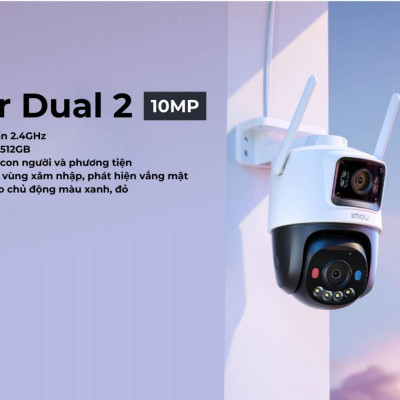 Camera Wifi IMOU Cruiser Dual 10MP IPC-S7XP-10M0WED Xoay 360 Ngoài Trời - Hàng Chính Hãng