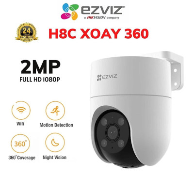 Camera Eziz Ngoài Trời H8C 2MP/ C8C 4Mp - Đèn Còi Báo Động - Màu Ban Đêm - Đàm Thoại 2 Chiều - Xoay 360 Độ - Hàng chính hãng
