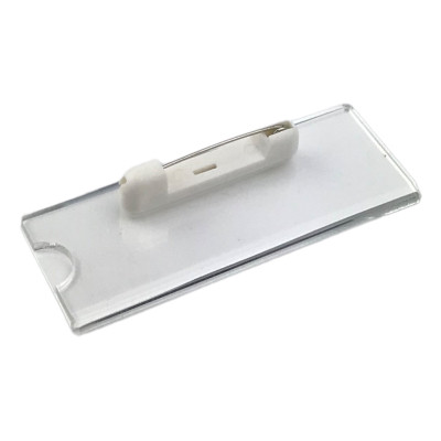 Phôi thẻ tên mica Enter BT041 70x25mm gắn kim K004A (10,100) - Bịch (10)