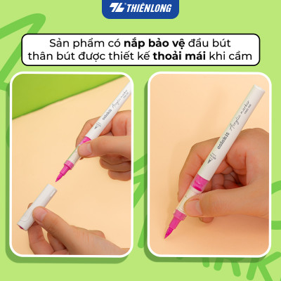 Acrylic Markers Bút sơn/ Bút lông 12/24/36 màu ThiênLong Colokit - Màu sắc tươi sáng, Mượt tay đều màu