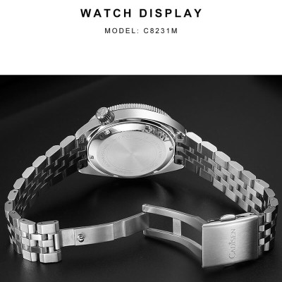 Đồng Hồ Nam Cadisen C8231M2 Chính Hãng Full Box Chống Nước Kính Chống Xước Dây Thép BH 2 Năm Máy Cơ