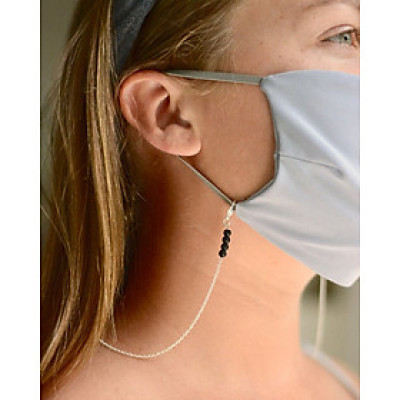 Dây đeo gọng kính hạt đen sáng tạo dây đeo khẩu trang chống thất lạc đeo kính chống rơi vỡ phong cách