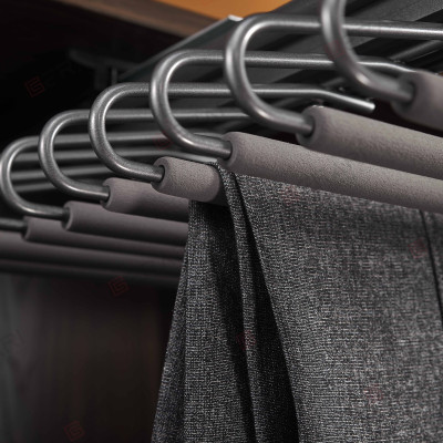 Phụ kiện của tủ áo (Giá vắt quần âu ray giảm chấn dòng Grey thương hiệu Gerari)
