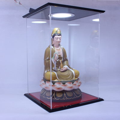 Hộp mica Enter BOX202 30x30x40cm mica dày 5mm, đế đen 10mm, đèn led