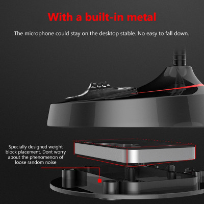 Microphone RGB TSP2012 kết nối USB cho máy tính Micro - hàng nhập khẩu