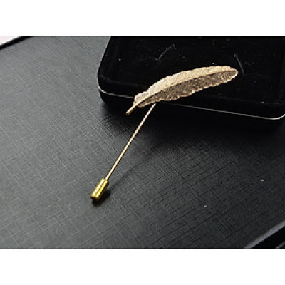 Ghim cài áo lông chim 3 màu - ghim cài áo vest cưới, phụ kiện chú rể - Tien Nguyen