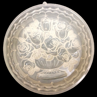 Khuôn rau câu sinh nhật, cưới hỏi hình tròn bình hoa hồng – Mã số 1037