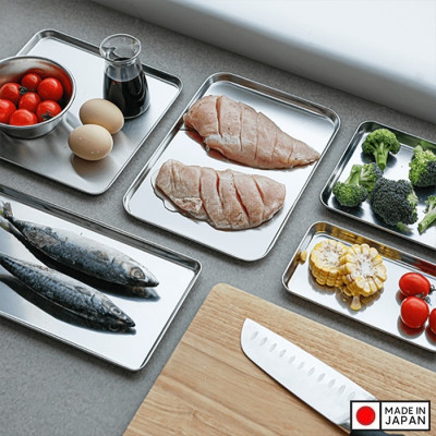 Khay inox vuông đa năng Echo Metal 215mm - Hàng nội địa Nhật Bản nhập khẩu chính hãng