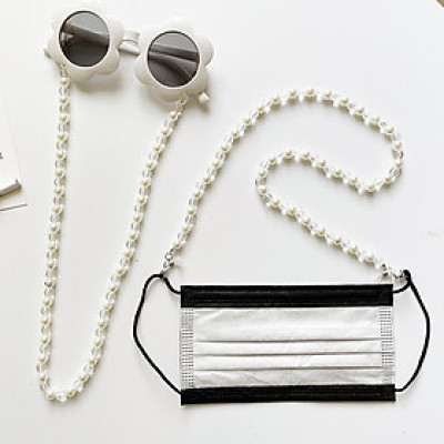 Dây kính hạt cườm tròn nam nữ cá tính nổi bật dây đeo khẩu trang đa năng tiện dụng