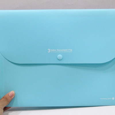 Bìa Nút 3 Ngăn - Morning Glory 79153 - Xanh Mint