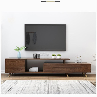 Kệ TV gỗ tự nhiên nguyên khối 180*250cm,kệ tivi gỗ tiện ích sang trọng lux-KTV05