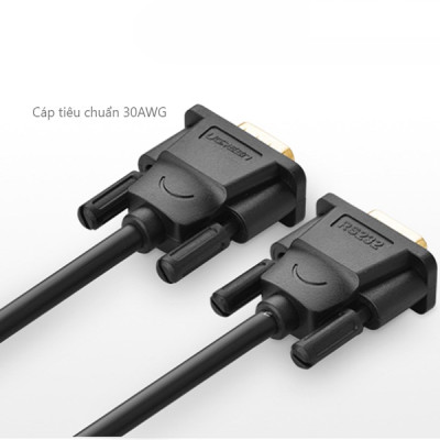 Dây nối dài COM RS-232 đực sang cái UGREEN DB101 - Hàng Chính Hãng