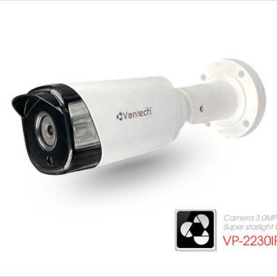 Vantech Camera 3.0MP Supper Starlight Bullet VP-2230IP / Hàng chính hãng