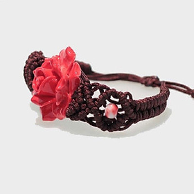 Vòng tay hoa Hồng gốm sứ