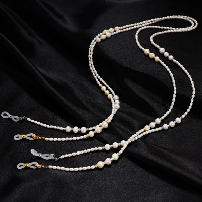 Phụ kiện kính chuỗi ngọc trai abs dây chuyền đeo cổ đeo kính cần kính râm kính thời trang đa phong cách nam và nữ