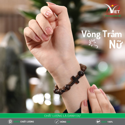 Vòng Trầm Nữ Thiên Nhiên Kiểu Tròn - Trầm Chìm - Sang Trọng Và Khác Biệt