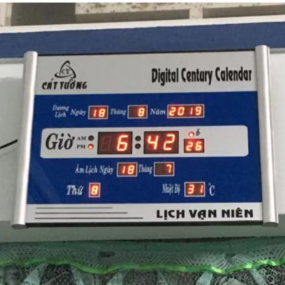 ĐỒNG HỒ LED LỊCH VẠN NIÊN TREO TƯỜNG BÁO GIỜ NHIỆT ĐỘ NGÀY THÁNG NĂM THỨ ĐA NĂNG HÀNG ĐẸP CHẤT LƯỢNG 