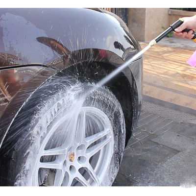 Bộ dây và vòi xịt rửa xe tưới cây tăng áp thông minh 810-2621 (dây xanh dẹt-cút nối đen)