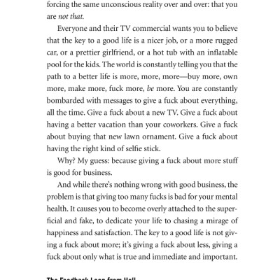 The Subtle Art of Not Giving a F*Ck : A Counterintuitive Approach to Living a Good Life