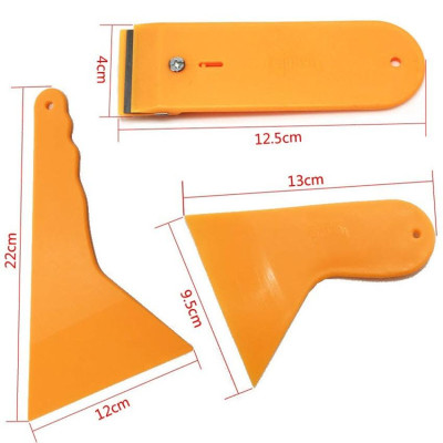 Bộ dụng cụ dán phim cách nhiệt, dán decal ô tô 7 món - dụng cụ cạo, tháo decal, phim cách nhiệt