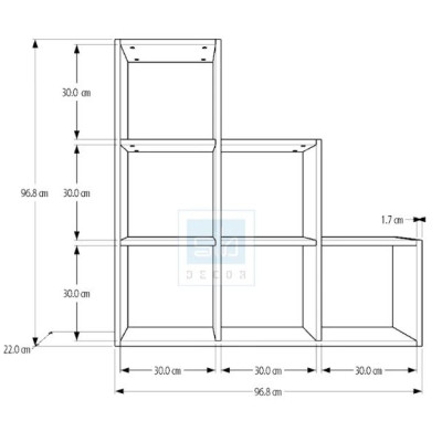 Kệ Sách Treo Tường Pilot Juno Sofa CTKT201 KT 96,8x96,8x22 cm
