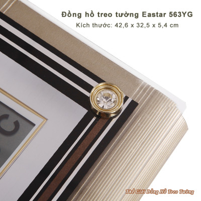 Đồng Hồ Cao Cấp EASTAR Có DẠ QUANG & LỊCH và NHIỆT KẾ ĐIỆN TỬ - Máy KIM TRÔI - Tặng Pin Maxell - Decor Trang Trí Nhà - BH 1 Năm