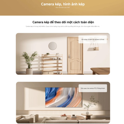 Camera Kép Xiaomi Smart Camera C500 Dual EU - Nhận Diện Thú Cưng - Phát Hiện Tiếng Khóc Em Bé - Hàng Chính Hãng