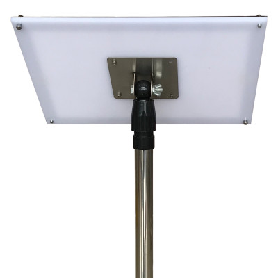 Standee trụ inox khung mica A3