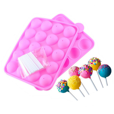 Khuôn silicon làm bánh, kẹo, rau câu bi, mochi nước, bánh trôi nước 20 hình tròn – Mã số 1029