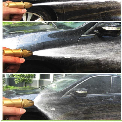 Vòi Xịt Rửa Xe Tưới Cây️️ Bộ dây và vòi xịt tăng áp lực nươc gấp 3 lần loại 10m 206716 - dây vàng 