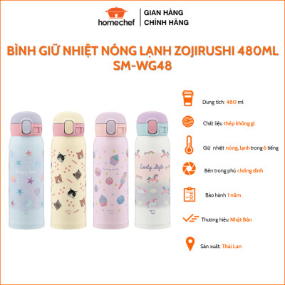 Bình giữ nhiệt nóng lạnh Zojirushi 0.48L SM-WG48, bảo hành giữ nhiệt 1 năm