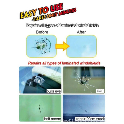 Keo Dán Kính xóa vết Nứt kính Chắn Gió Xe Hơi đủ phụ kiện
