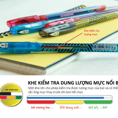 Hộp 10 bút bi STABILO Exam Grade 587NF 0.7mm (BP587NF/10) - Đen