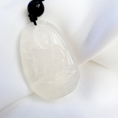 Phật Bản Mệnh Đá Mã Não Trắng_Phật bản mệnh cho người mệnh Thủy, mệnh Kim_Mặt Phật đá phong thủy