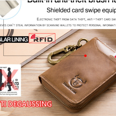 Ví nam đựng tiền đựng chìa khóa đựng thẻ đa năng 100% da bò thật cao cấp phong cách mới