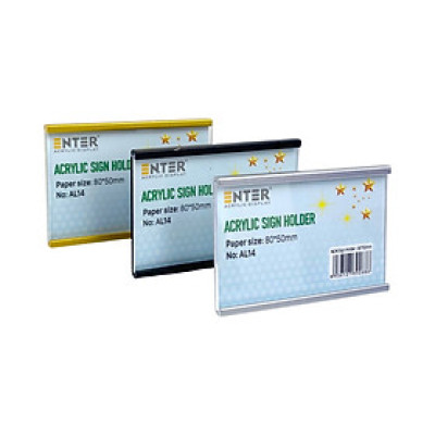 Bảng thông tin nhôm Enter AL14 80x50mm, Khung thông tin sản phẩm, Khung bảng giá siêu thị, Tag thông tin mini