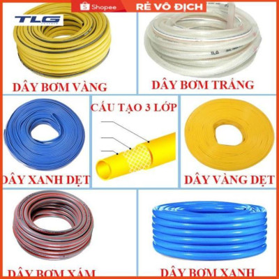 Bộ dây và vòi xịt  tăng áp rửa xe tưới cây 3-5M (cút đồng nối nhựa đen) 206817