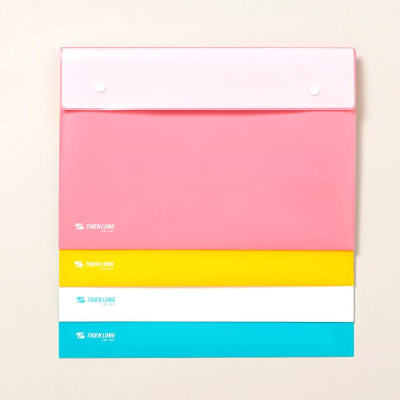 Bìa Nút Màu Pastel F4 - Thiên Long CBF-003 - Xanh Ngọc Pastel (Sức Chứa 125 Tờ A4)