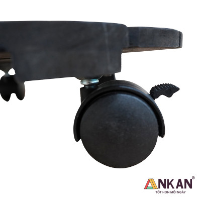 Đế Lót Chậu Cây Có Bánh Xe Thương Hiệu ANKAN, Kệ Để Chậu Cây Cảnh, Có Bánh Xe, Mặt Tròn Bằng Gỗ Tràm, Màu Đen Đường Kính 30 Cm, Tải Trọng 80kg, Thích Hợp Để Đặt Chậu Cây Trong Nhà, Ngoài Trời, Tiện Lợi Di Chuyển