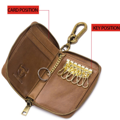 Ví nam đựng tiền đựng chìa khóa đựng thẻ đa năng 100% da bò thật cao cấp phong cách mới