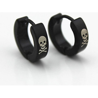 Khuyên tròn đen khuyên tai nam cá tính