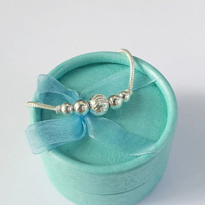 Lắc Tay Lắc Chân Bé Yêu - Sợi mì mix bi tròn xinh xắn đơn giản - Bảo Hành Vĩnh Viễn ( Hàng Chính Hãng ) Bạc Hiểu Minh LTE528