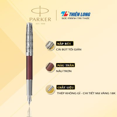 Bút bi cao cấp Parker SON Metal Red CT 18k GB-2119650 - Mạ vàng 18K