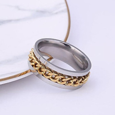 Nhẫn Xích Xoay Titan Khui Bi Cá Tính Dành Cho Cả Nam Và Nữ Cao Su