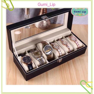 Hộp đựng đồng hồ vỏ da cao cấp có khoá thiết kế tinh tế nhỏ gọn