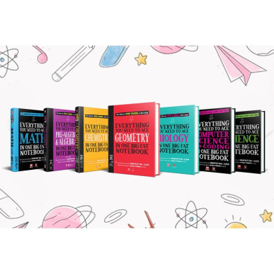 Sách Big Fat Notebooks, everything you need to ace , Sổ tay học tập ( 7 cuốn )