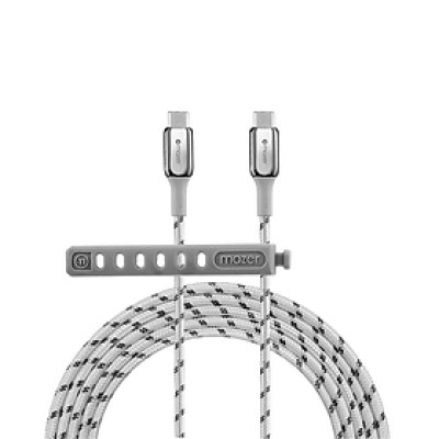 Dây cáp sạc nhanh Mazer C to C 240W InfiniteLINK 3 Pro vỏ bện nylon, đầu cắm mạ vàng (2.5m) - Hàng Chính Hãng