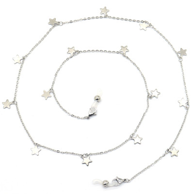 Dây chuyền gọng kính đa năng chuỗi titan không gỉ ngôi sao sáng tạo dây đeo airpod tiện dụng thông minh