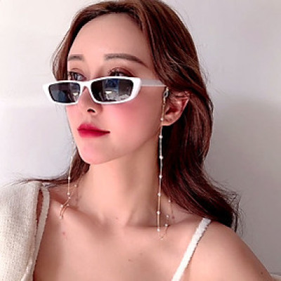 Dây đeo gọng kính chuỗi hạt châu trắng nhỏ đẹp phong cách cá tính unisex phụ kiện đeo khẩu trang đeo tai nghe không dây