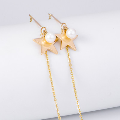 Dây đeo gọng kính mix sao và ngọc trai ấn tượng phong cách Âu Mỹ nổi bật